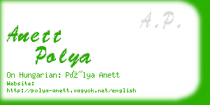 anett polya business card